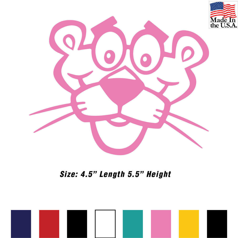 Pink Panther Surprised Face High Performance Vinyl Decal Sticker Oracal 751C